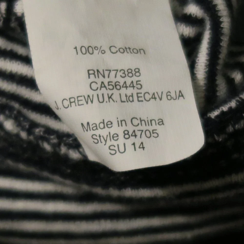 J. CREW Blue White Striped Hooded Sweatshirt Top Women's Size M - Picture 3 of 3